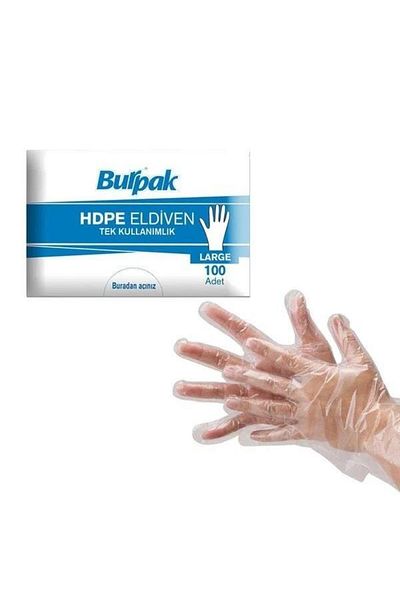 Burpak Disposable Transparent Gloves 100 Pcs Approx 60 G.