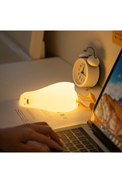 HPYTECH Ördek Tasarımlı Dokunmatik LED Gece Lambası – Şarjlı ve Yumuşak Işıklı