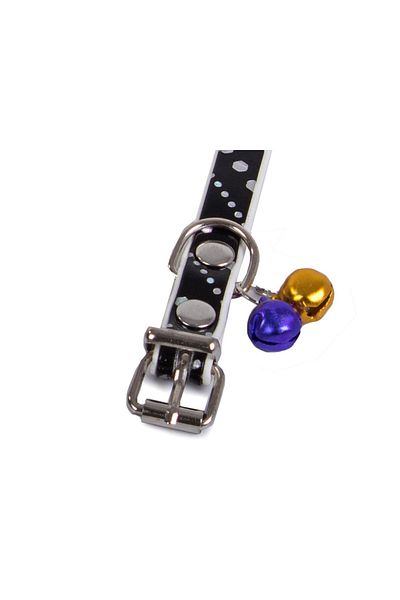 zola Dog collar, with bells, adjustable, 30x1 cm, black