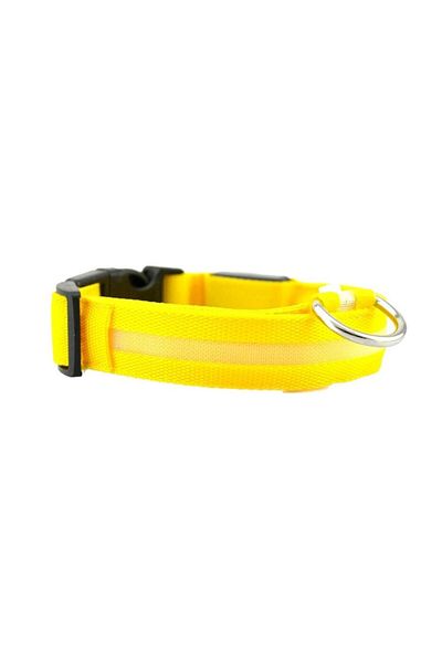 zola LED dog collar, 3 lighting modes, waterproof, size S, 32-37 cm, yellow