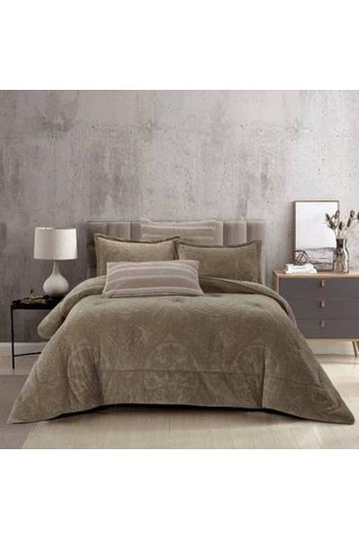 Canon 4-piece single engraved cannon bedspread - with fixed filling