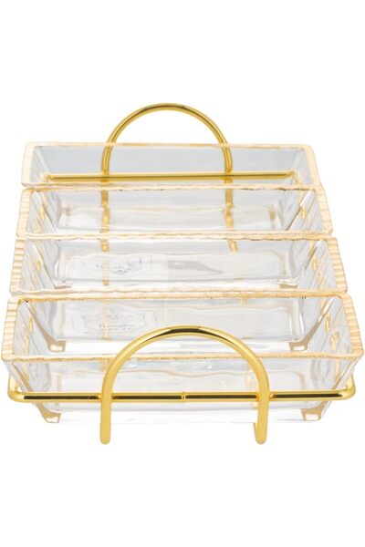 ALSAIF 5-piece Glass Serving Dish Set With Handle From , Multi-colors