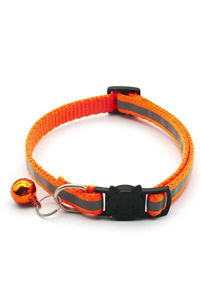 zola Ανακλαστικό κολάρο για σκύλους/γάτες, με κουδούνι, ρυθμιζόμενο, μέγεθος 21-33 cm, πορτοκαλί
