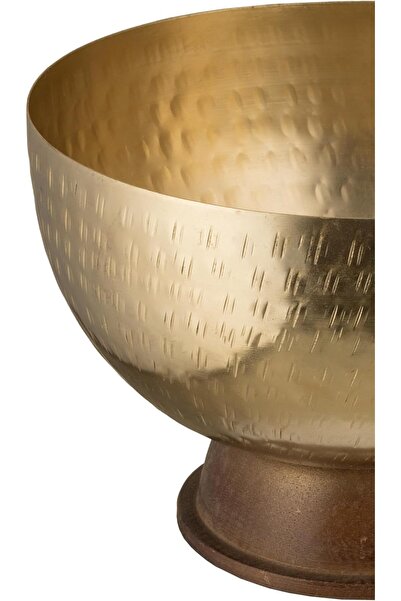 ALSAIF Wooden Base Serving Bowl, It Can Be Used To Serve Salad, Pasta, Or Fruit,size: 20x20x12,color: Gold