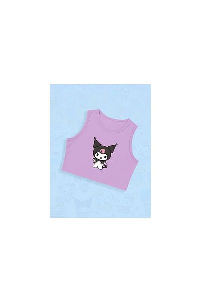 npLStore Children's Kuromi Printed Sleeveless Crop T-Shirt