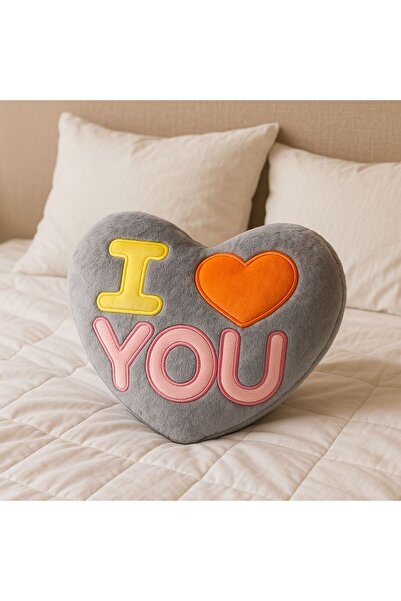 onestophub Pernă de pluș în formă de inimă cu LOVE scris pe ea, 50 cm – Cadou...
