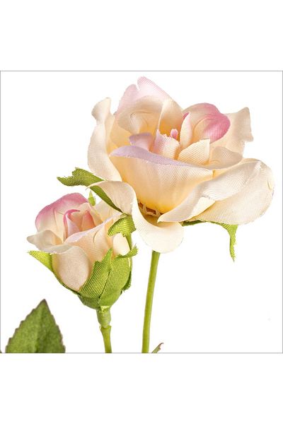 Bizzotto Trandafir Artificial 4 Flori Roz Pudrat 39h