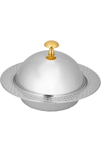 ALSAIF Hezil Bowl For Dates - Keeps Food Fresh And Clean, , Nickel/gold, Iron