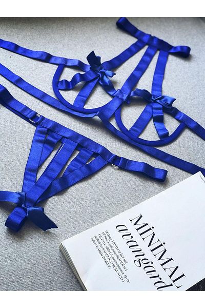 CES'Y LİNGERİE New Season Fancy Ribbon Bra Kit - Σέξι γυναικείο σουτιέν με λεπτομέρεια φιόγκου και underwire
