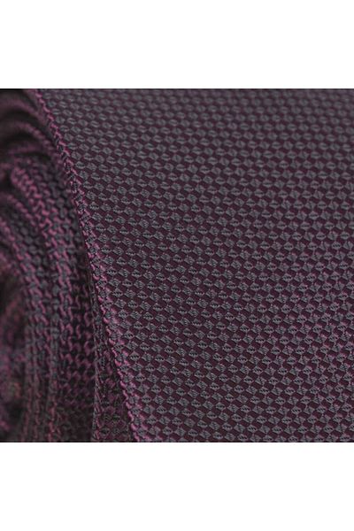 Gaffy Dark Plum Slim Fit Solid Color Woven Tie / DDK-14