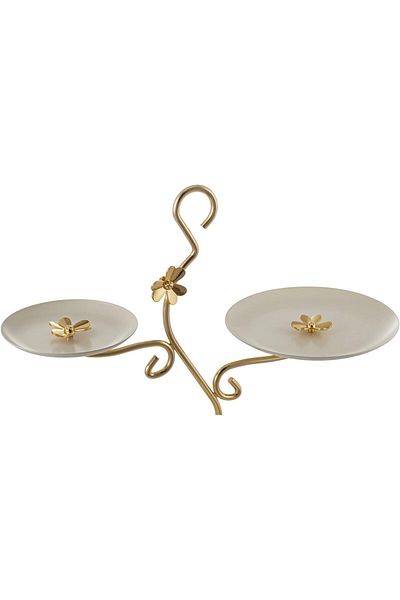 ALSAIF 3-tier Candy Holder By , Round, White/gold