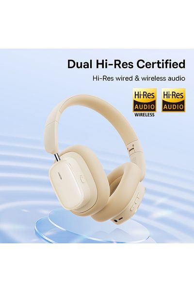 Baseus Baseus Bowie H1i Noise-Cancellation Wireless Headphones - 100H Playtime ANC Headset - White