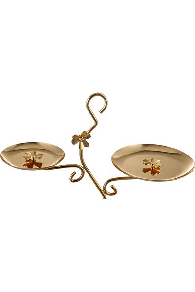 ALSAIF 3-tier Golden Round Dessert Stand