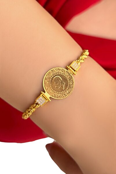 Altınaşkı Çeyrek Altınlı Halat Bileklik