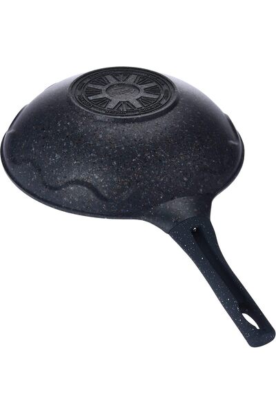 ALSAIF Non-stick Aluminum Frying Pan With Glass Lid By , Size: 32 Cm, Color: Blue Granite