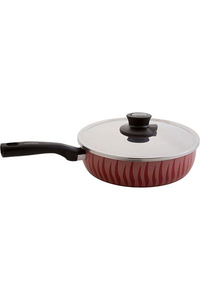ALSAIF Compressed Aluminum Saucepan 2.8mm With Steel Lid And Bakelite Handle By Al Saif, 20x10 Cm