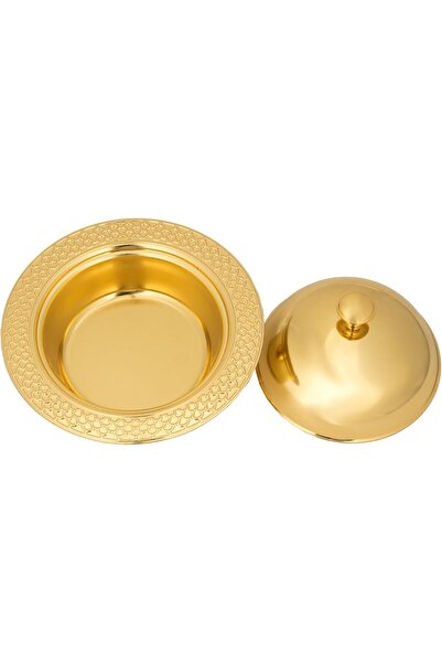 ALSAIF Hazel Date Bowl By , Golden, Iron