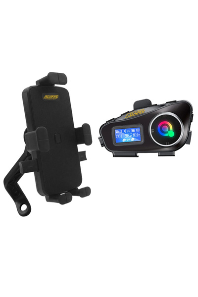 leeways Q58 Max Kask Kulaklık interkom + Motosiklet Telefon Tutacağı