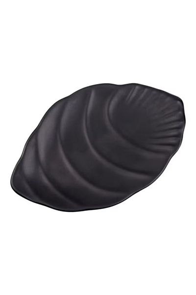 Home Box Classic Palm Platter Black 30x1.5x14cm