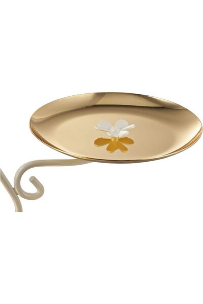 ALSAIF Three-tier Candy Holder By , Gold Color, Round, Plastic