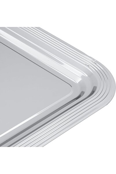 ALSAIF Square Serving Tray With Side Handles, Suitable For Kitchens And Living Rooms, Chrome