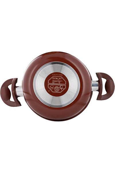 ALSAIF Vitro Non-stick Aluminum Cooking Pot With Stainless Steel Cover, Size: 30 Cm, Red Color