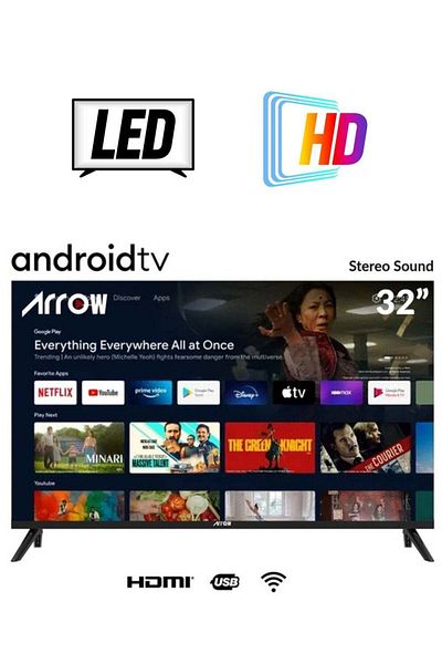 ARROW Aroo Smart Android TV HD Ready 32 Inch Frameless Design