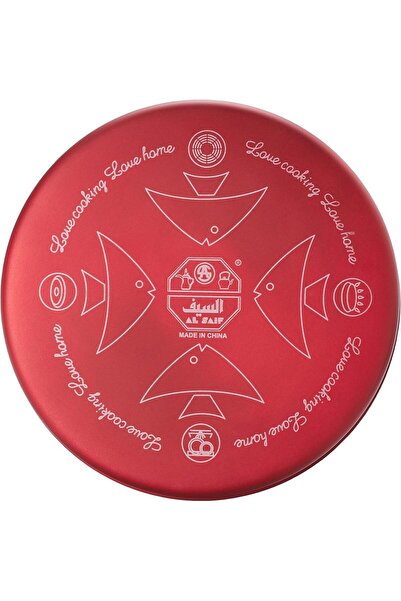 ALSAIF Vetro 4-pieces Round Pan Non Stick (COATING INTERIOR) Size: 24x5cm Color: Wine Red K797007/4s