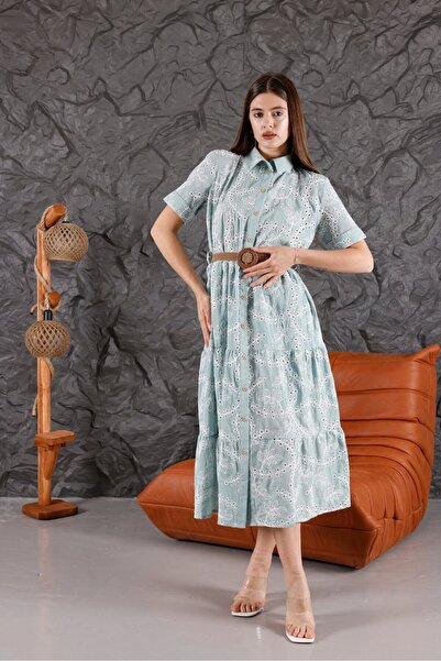 Pulli Collection Astarlı Fisto Kumaş Gömlek Elbise