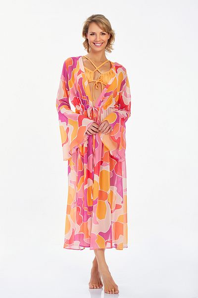 Bravie Women's Floral Patterned Colorful Pareo