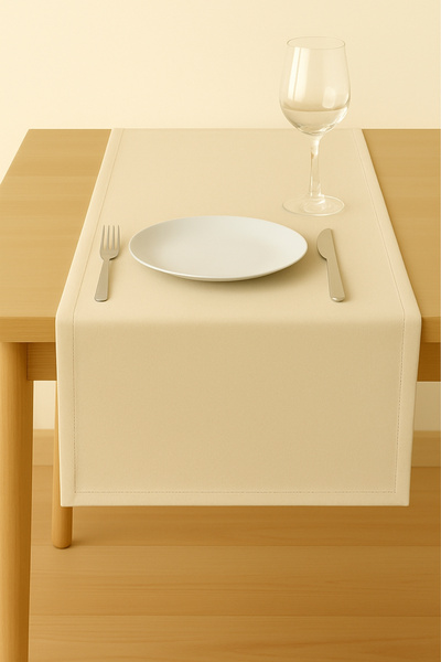 Luvora Home Runner dreptunghiular texturat din catifea din seria Luna - bej d...