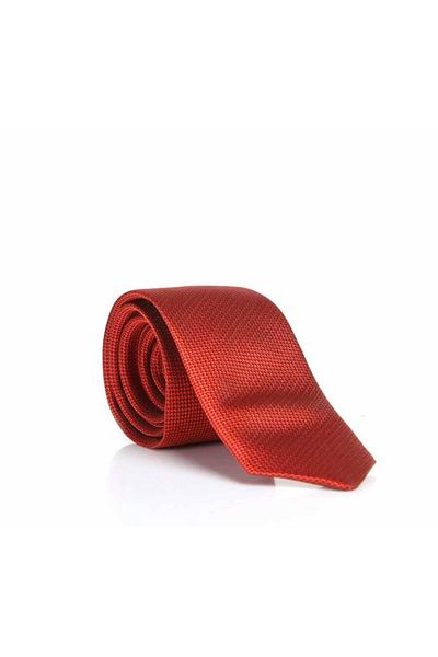 Gaffy Κόκκινη Slim Fit Μονόχρωμη Υφαντή Γραβάτα / Ddk-20