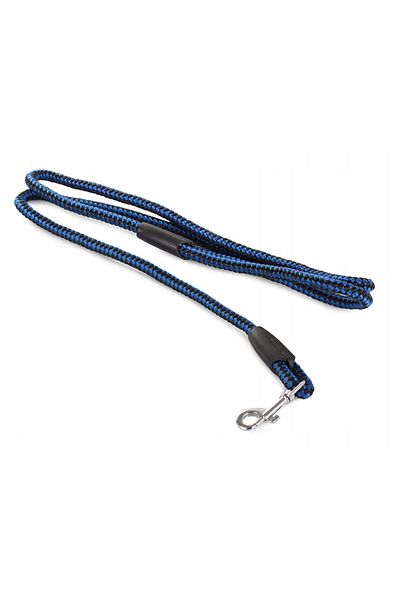 zola Lesa pentru caini, plastic rezistent cu carabiniera metalica, 120x0.8 cm, albastra