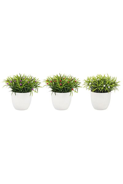 Bizzotto Set 3 Plante Artificiale 9.7x16 Cm