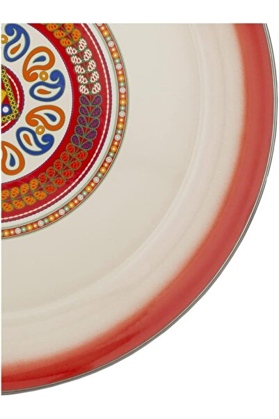 ALSAIF Al-saif Lavender Bazaar Serving Tray, Multi-colored, 30 Cm, Aluminum