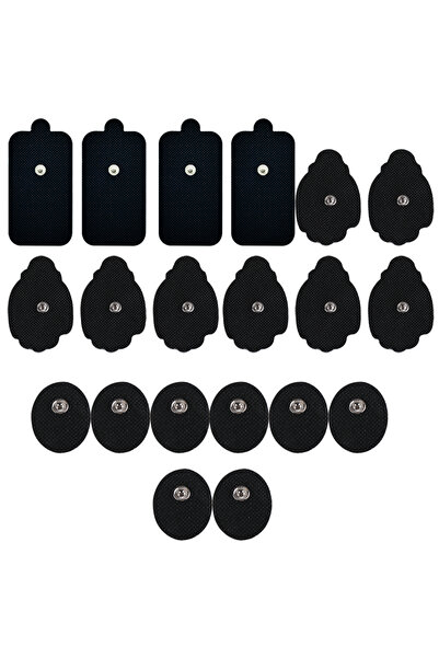 Choice1 مجموعة واحدة من وسادات الأقطاب الكهربائية السوداء المصنوعة من القماش ...