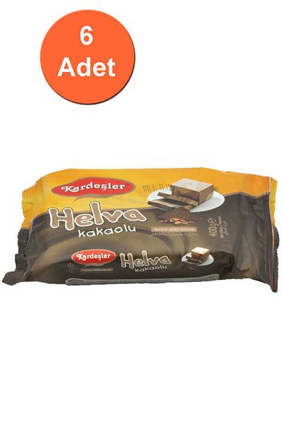 Kardeşler Şekerleme 6 Brothers Tahini Halva with Cocoa - 400 g