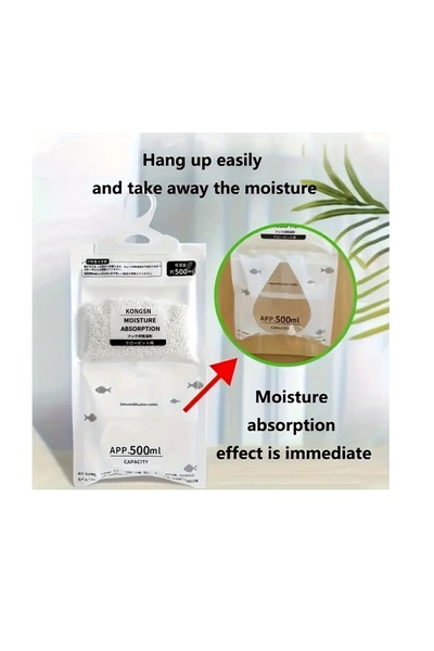 Generic عبوة من 5 أكياس لامتصاص الرطوبة وإزالة الروائح، متعددة الاستخدامات، مناسبة للخزائن وغرف النوم والسيارات