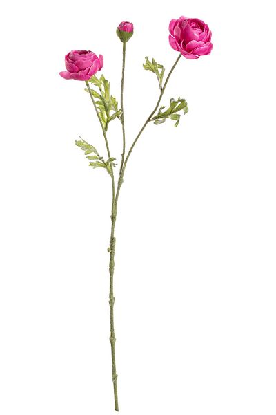 Bizzotto Ranunculus Artificial 3 Flori Roz Intens 60 Cm