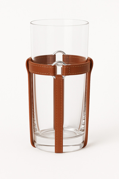 THE IVY CONCEPT STORE The Noble Run Series Tan Color Long Glass Cup
