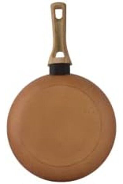 ALSAIF Amercook Terracotta Non Stick Open Fry Pan,colour: Orange,size: 22cm