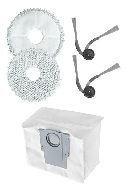 küche haus Σετ σφουγγαρίστρας με τσάντα σκόνης με πλαϊνή βούρτσα συμβατή με Roborock Saros 10R QrevoEdge Qrevo EdgeC Qrevo Curv