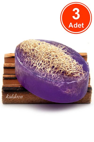 xdeonss صابون زيت اللافندر الطبيعي المصنوع يدوياً مع ألياف اليقطين 120 غ