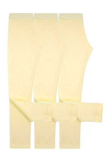 Öts Girl's 3-Piece Ribbed Long Tights (100% Cotton)