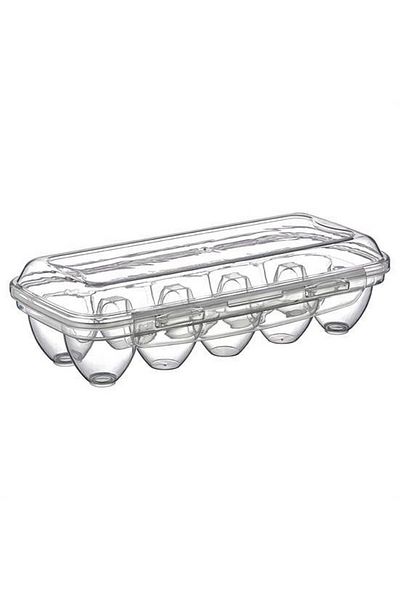 tedaks 10 Compartments Egg Cup Storage Box with Lockable Lid YU110