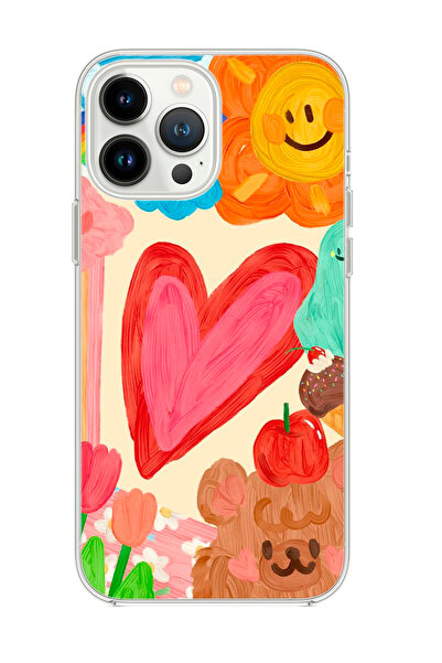 mooodcase iPhone 15 Pro Uyumlu Funny Desenli Şeffaf Silikonlu Telefon Kılıfı