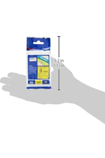 Brother P-Touch Tze-621 9mm X 8m 黄底黑字层压标签胶带 黄色/黑色