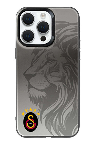 Galatasaray iPhone 15 Pro Max Uyumlu Galatasaray 5 Yıldız Aslan   Lisanslı Telefon Kılıfı