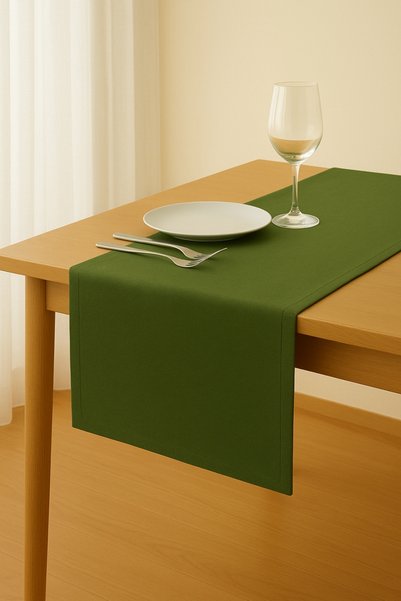 Luvora Home Luna Series Velvet Textured Rectangular Runner - Çağla