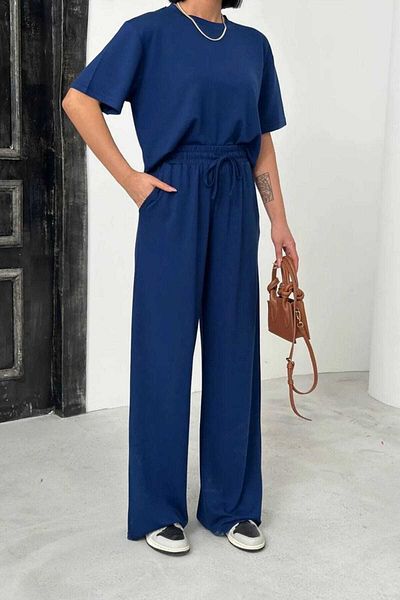 verabelle Women's Modal Fabric Short Sleeve Basic Tracksuit Set
